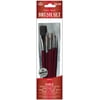 Royal & Langnickel - 7pc Red Zip N' Close Camel/Sable Artist Paint Brush Set - Professional