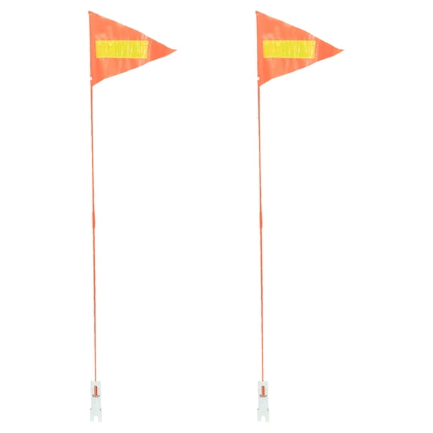 2 banderas para ciclismo resistentes al desgaste, banderas publicitarias de seguridad con mástil, banderas profesionales para ciclismo, adornos para bicicletas