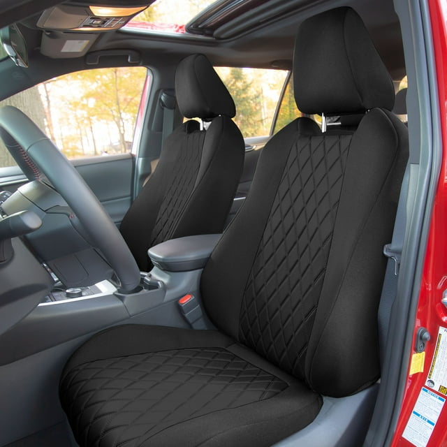 FH Group Neosupreme Custom Fit Seat Covers for 2021-2022 Toyota Rav4 Hybrid | Hybrid Prime Front Set