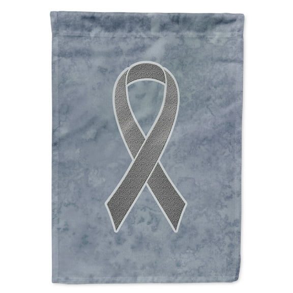 Grey Ribbon for Brain Cancer Awareness Flag Garden Size AN1211GF