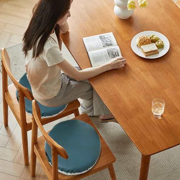 Simples Solid Color Round Cushion Thick Non Slip Chair Pad Round Stool Butt Pad Waterproof Stool Cushion 11.81x11.81in