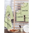thumbnail image 2 of Happy Easter Kitchen Dish Towels for Drying Dishes Set of 2, Grass Green Spring Bunny Eucalyptus Leaves Waffle Weave Microfiber Hand Tea Bathroom Towels Quick Dry & Absorbent Towel 15.7x23.6, 2 of 7