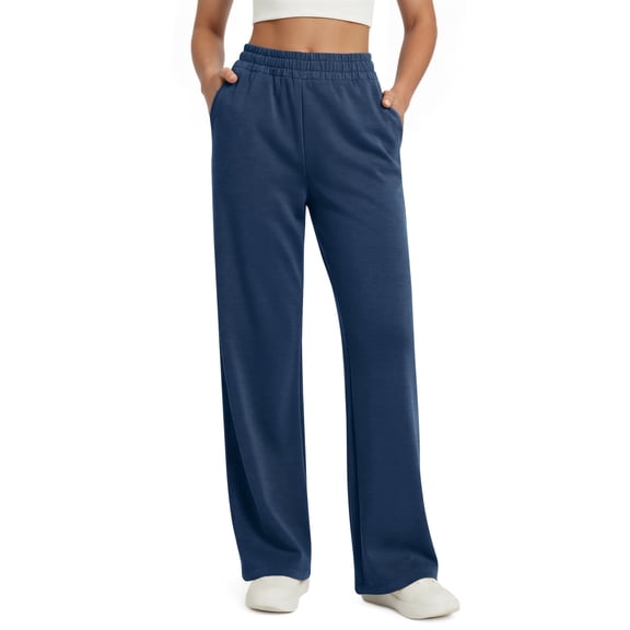 Fantaslook Womens Wide Leg Pants with Pockets High Waisted Casual Lounge Pants Work Office Pants