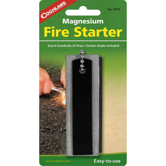 Coghlan's Magnesium Fire Starter, Starts hundreds of fires from a flame source generating 5400°F