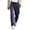 Dark Blue, variant on Mens Casual Pants Elastic Waist Soft Baggy Sweatpants Drawstring Lounge Workout Running Pants