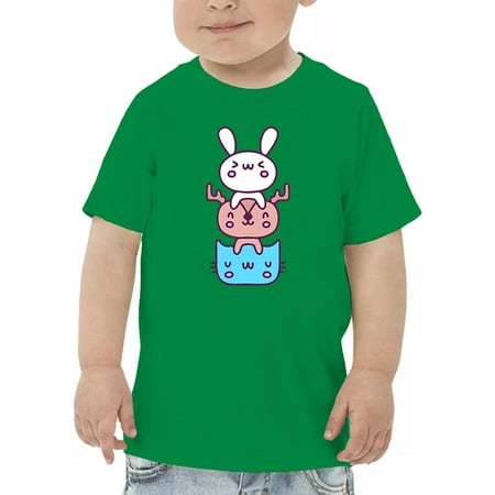 

Cute Bunny Deer Cat Stack T-Shirt Toddler -Image by Shutterstock 5 Toddler