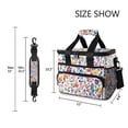thumbnail image 3 of FORMRS Insulated Cooler Bag 24 Cans Capacity Soft Leakproof Lunch Box with Side Pockets, Purple Wildflower Pattern, 3 of 7