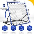 thumbnail image 4 of Volleyball Rebounder Net - Adjustable Volleyball Equipment, Soccer Nets, Baseball Rebounders Nets & Lacrosse Practice Net w Robust Steel Frame & PE Netting - Easy Setup Bounce Back Training Aids, 4 of 4