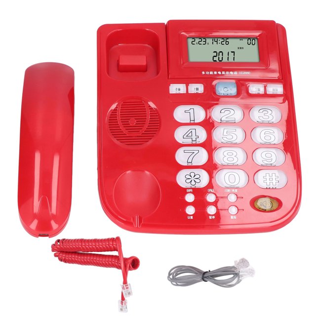 Wired Desktop Telephone,Corded Desktop Phone Wired Office Telephone Landline Phone Unmatched Quality