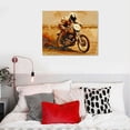 thumbnail image 5 of Orinice Vintage Reproduction Racing Nicky Hayden Flat Track Motorcycle  16x12in, 5 of 6