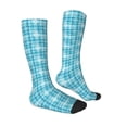 thumbnail image 3 of Haiem blue plaid Snowflake Socks, Funny Novelty Crazy Design Cotton Socks Sports Socks Knee High Socks For Men, Women,1Pairs - Gift For Working Friends, 3 of 8