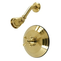Kingston Brass KB3637AXSO Restoration Single-Handle Pressure Balanced Shower Faucet, Brushed Brass