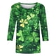 thumbnail image 5 of TaTaai Fashion Women's Printed Round Neck 3/4 Sleeve T-shirt Fashionable Blouse Tops Gift, 5 of 5