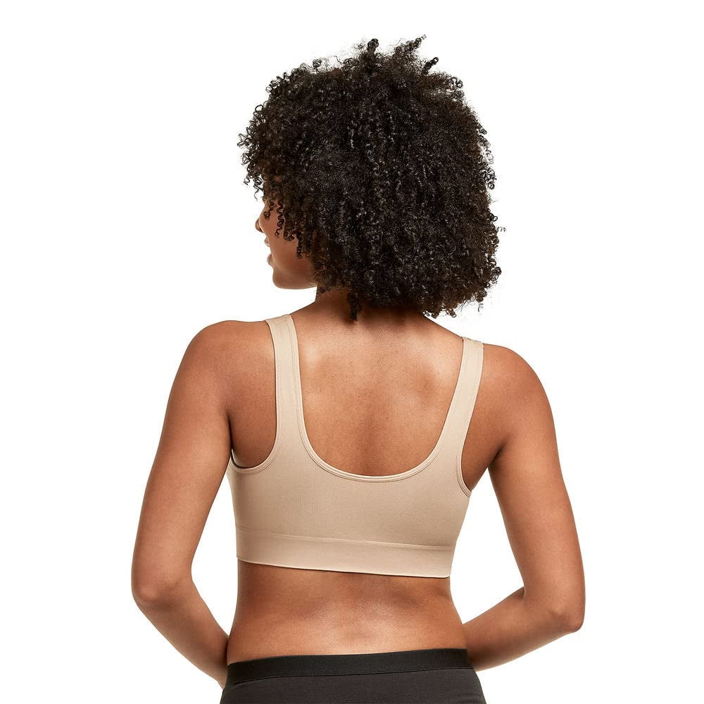 Hanes Womens ComfortFlex Fit Get Cozy Wirefree Bra L Nude
