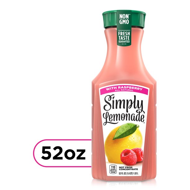 Simply Lemonade with Raspberry, All Natural NonGMO, 52 fl oz Walmart