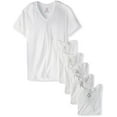 thumbnail image 2 of Hanes Ultimate Men's 6 Pack FreshIQ V-Neck Tee, White, Small, 2 of 4