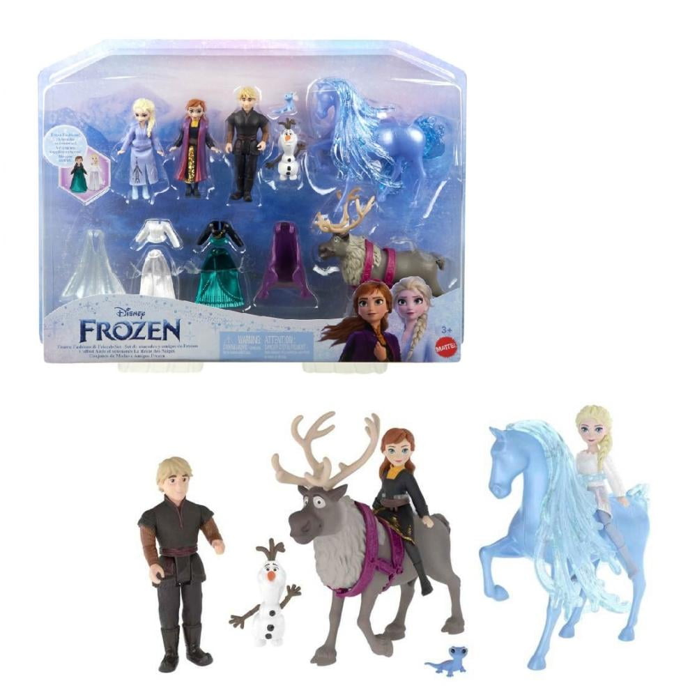 Muñeca Mattel Disney Frozen Set de Modas y Amigos con Anna y Elsa