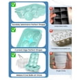 thumbnail image 6 of Asoricing Ice Cube Tray, Large Whiskey Ice Cube Molds, 1.93’’ Round Ice Cube Trays Set, Easy to Fill & Release with Storage Bin and Ice Tong for Whiskey Lover, 2 Pack, Mint, 6 of 8