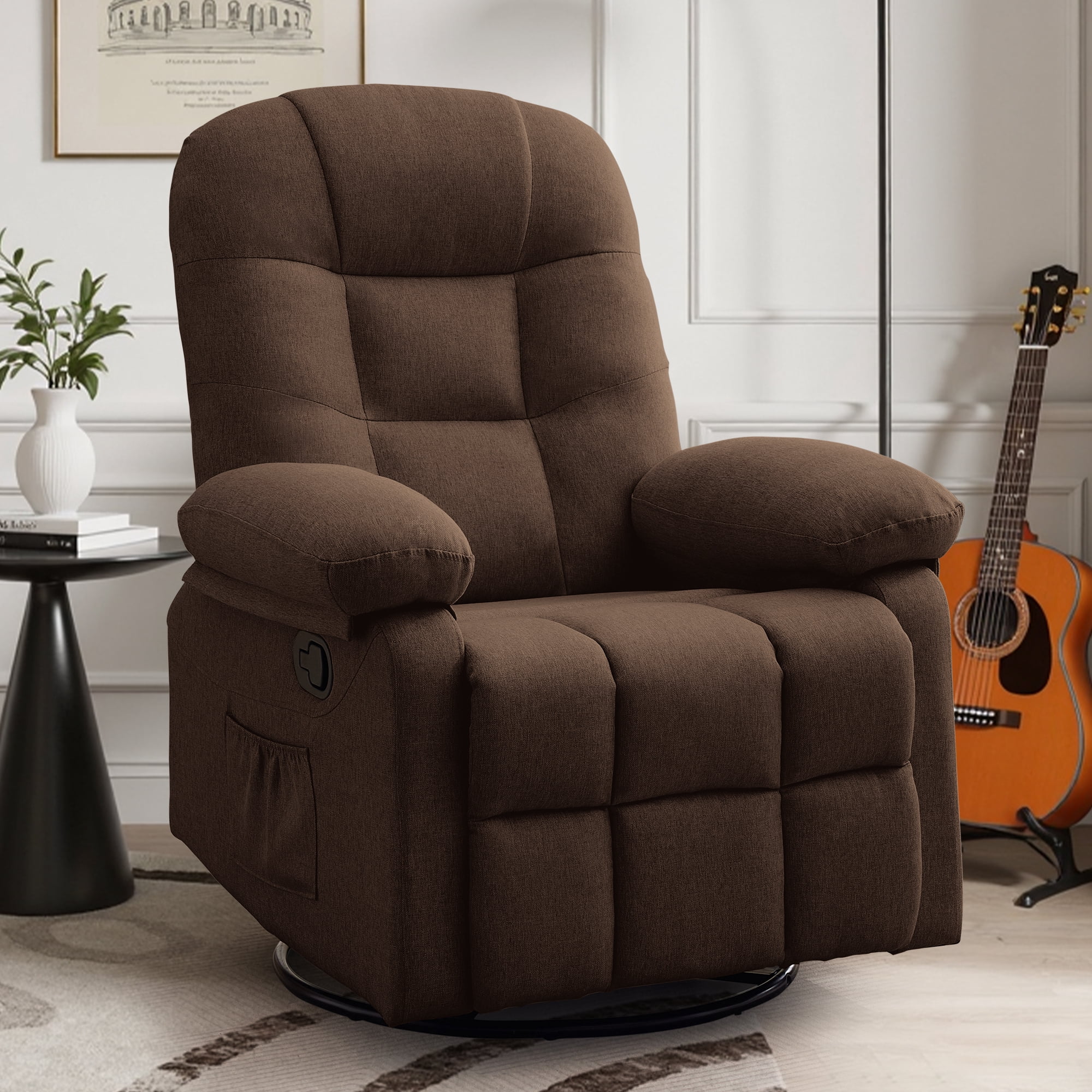 Small Space Rocker Korser Manual Swivel Rocker Recliner Chair for Living Room,Small ...