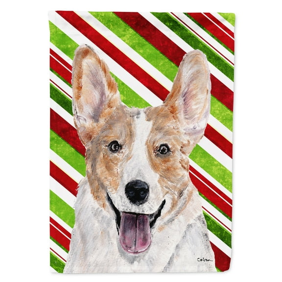 Cardigan Corgi Candy Cane Christmas Garden Flag