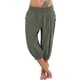 thumbnail image 1 of Mujer Pantalones de yoga Bolsillos laterales Bloomers bombachos Pantalones capri Prendas de abajo Secado rápido Dispersor de humedad Ligero Hippie Boho Azul claro Polvo de mandarina Whit, 1 of 5