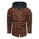 thumbnail image 2 of Meichang Men's Flannel Shirts Big and Tall Plaid Hoodies Fall Button Down Shirt Jacket Regular Fit Long Sleeve Coat Jacket, 2 of 9