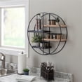 thumbnail image 2 of Lindell Round 4 Shelf Wall Storage Black, 2 of 15