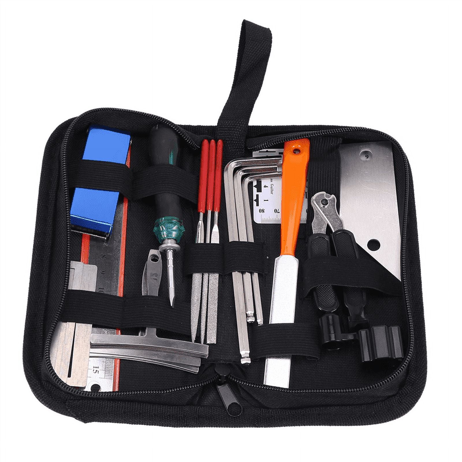 3X Guitar Tool Kit Repairing Maintenance Tools String Organizer String Action Ruler Gauge Measuring Tool Hex Wrench Set