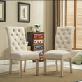 thumbnail image 2 of JESTOP Dining Chair Set of 2, Upholstered Chairs with Wooden Legs for Kitchen, Dinging Room, Living Room, 2 of 10