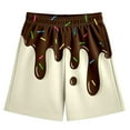 thumbnail image 4 of LIIPEE Boys Shorts Casual Athletic Elastic Waist Gym Pockets Shorts Kids Summer Cartoon Graphic Printed Sports Shorts Outdoor Breathable Comfortable Soft Daily Cute Shorts,Brown,11-12 Years, 4 of 4