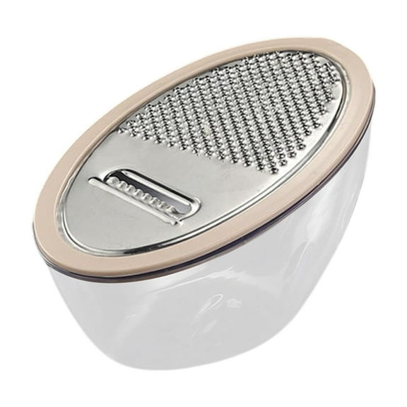 CuiLiyq 2 in 1 Vegetable Slicer with Storage Box, Stainless Steel Cheese Box Grater, Food Chopper, Wave Cutter, Kitchen Multi Purpose Grater for Potatoes, Carrots, Zucchini, Onions (Khaki)