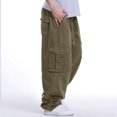 thumbnail image 2 of Dpytoraw Men's Hip Hop Baggy Cargo Pants With Multiple Pockets, 2 of 5