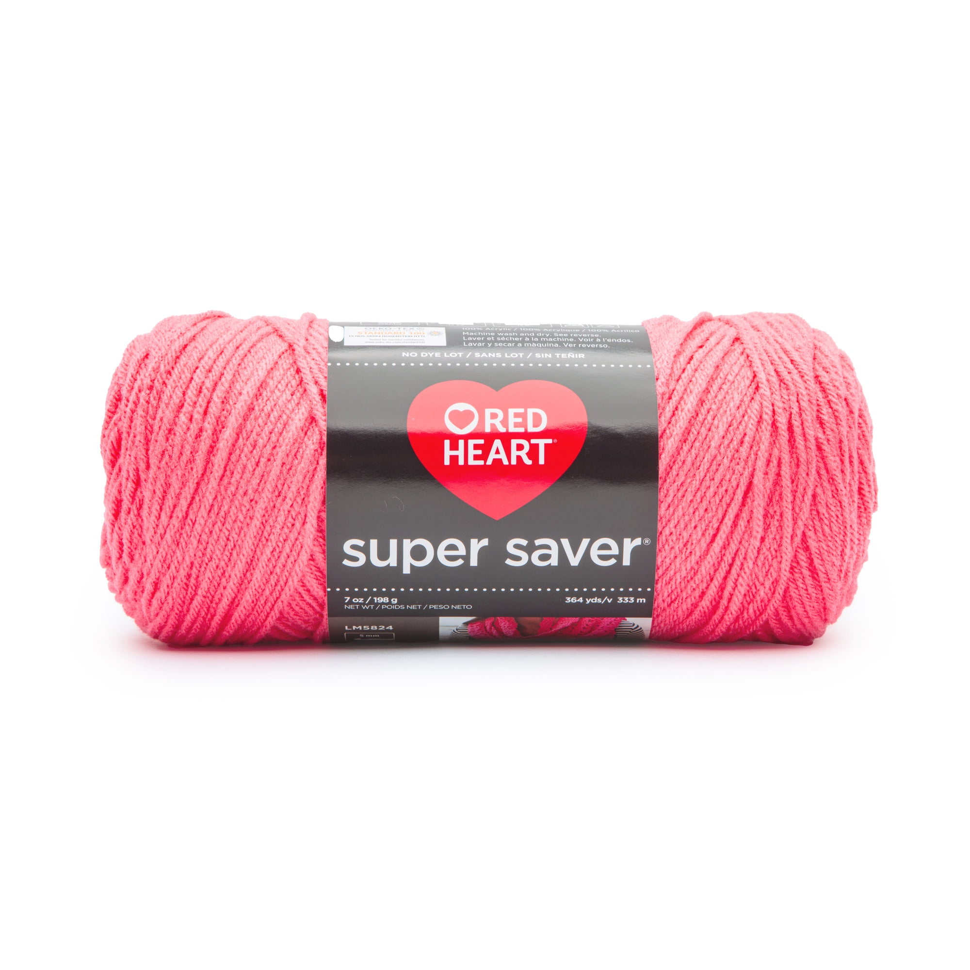 (2 pack) Red Heart® Super Saver® 4 Medium Acrylic Yarn, Persimmon 7oz/198g, 364 Yards