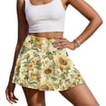 thumbnail image 2 of Xoenoiee Sunflower Print Womens Pleated Tennis Skirt High Waisted Golf Skirts with 2 Pockets Lightweight Athletic Skort Workout Pickleball, 2XL, 2 of 6