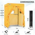 thumbnail image 4 of EAGLE PEAK Flat Compact 5x5 Pop-up Canopy Privacy Dressing Room,Portable Privacy Cabana for Pool, Photo Booth, or Camping, Yellow/Orange, 4 of 9