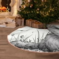 thumbnail image 5 of Daiia Cute Cat Meadow Sketch Drawing Merry Christmas Tree Skirt , Xmas Large Lace-up Tree Skirt, Santa Snowflakes Rustic Home Decorations New Year Party Farmhouse Decor-36", 5 of 6