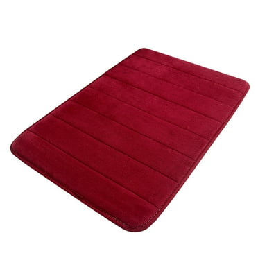 Meitianfacai Bath Mats Non Slip - 17 "X 24" Memory Foam Bathroom Rugs - Quick Dry (Red)