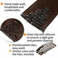thumbnail image 6 of Benehair Clip in Hair Extensions Full Head Long Thick 8 Pieces Hair 18 Clips Curly Wavy Straight Hairpieces 100% Real Natural as Human Best Hair Set 26'' Straight Medium Brown, 6 of 11