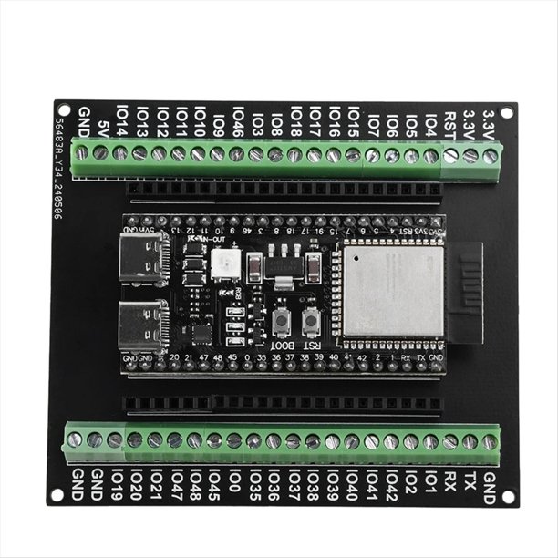 Placa de Expansión ESP32-S3 GPIO 1 en 2 Placa de Expansión Placa de Expansión de Doble Capa con Placa de Desarrollo N8R2/N16R8 A