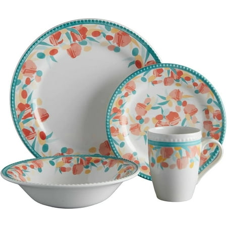 

Ceramic tablewareDinnerware Set 16-pieces Earthenware | Armonia | Hand-Painted | Set de Vajilla 4 puestos | 16 piezas | Ceramica | Artisan Decor