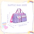 thumbnail image 2 of Kids Duffle Bag Girls Women Travel Bag Gifts Overnight Bag for Girls Women Tote Sleepover Bags for Girl Gym Dance Bags with Shoes Compartment, 2 of 6