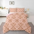 thumbnail image 3 of Homewish Fashion Buffalo Plaid Bedding Comforter Set, Pink Gold Abstract Twin Comforter Sets, Teens Adult Men Women Reversible Bedding Set, Lightweight Room Decor, 2 Pieces, 3 of 8