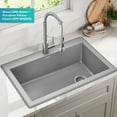 thumbnail image 3 of KRAUS Forteza 33” Drop In / Undermount Single Bowl Granite Kitchen Sink in Grey, 3 of 8