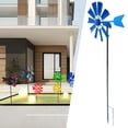 thumbnail image 6 of 28in Decorative Lawn Ornament Wind Mill Wind for Backyard Yard Decor Blue, 6 of 6