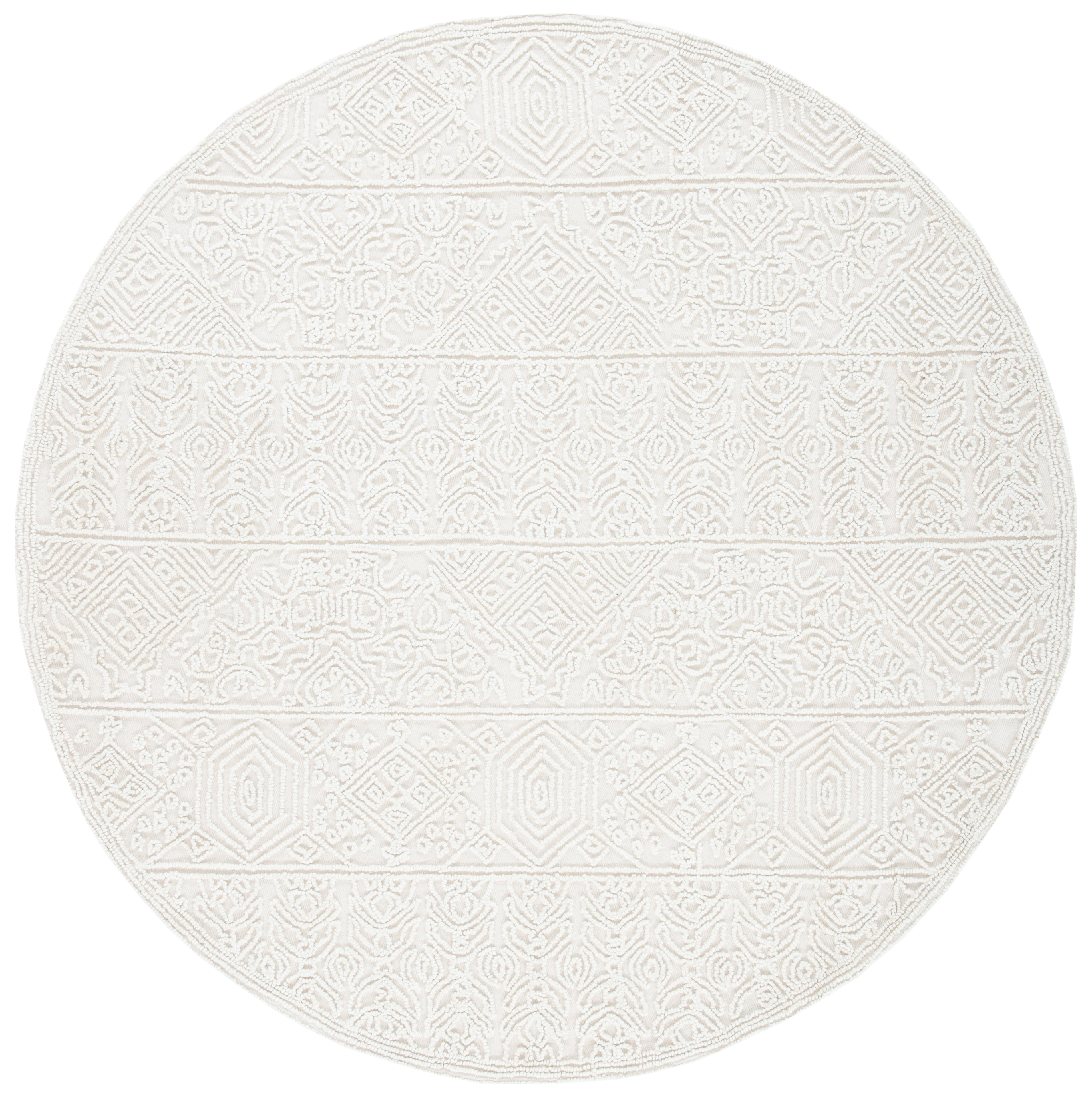 Safavieh Trace Essex Abstract Area Rug, Ivory, 6'6" x 6'6" Round