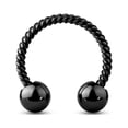 thumbnail image 1 of Horseshoe Septum Cartilage Lip Twisted Rope Surgical Steel 16ga 14ga, 1 of 8