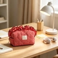 thumbnail image 5 of OCCOA Lace Floral Pen Bag Large Capacity Suitable for Outdoor Travel Handbag Makeup Bag Three-Dimensional Storage Pouch for Stationery Cosmetics, A, 5 of 6