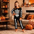 thumbnail image 6 of Elegyee Kids Halloween Pajamas Skeleton Print Long Sleeve Top Pants Sleepwear(2-10 Years), 6 of 7