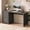 Gray, variant on Bestier 59" Computer Desk with Power Outlets & Drawers, Home Office Writing PC Table, Large Workstation with Storage File Cabinet,Gray