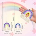 thumbnail image 2 of 8 pieces of Bohemian rainbow car charm hanging decorations, cute hand-woven wooden beads, diffuser, colorful accessories hanging air freshener decoration, 2 of 5